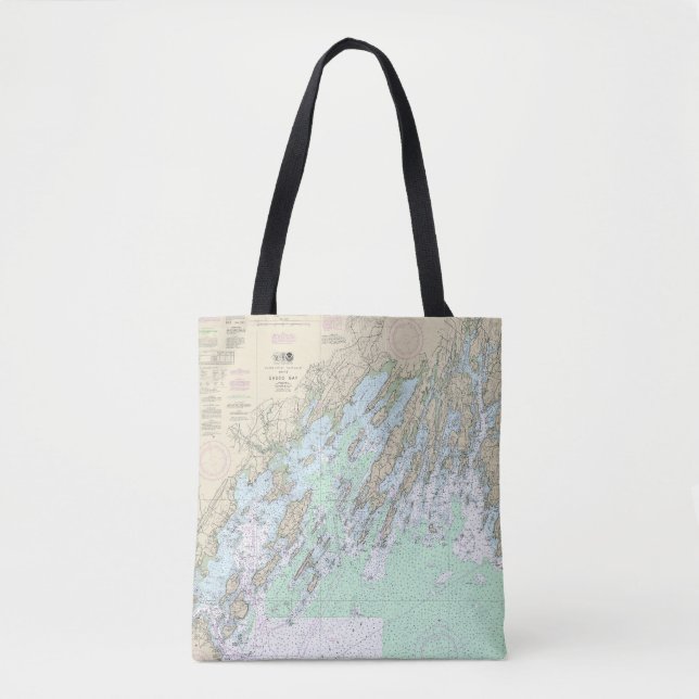 Casco Bay Nautical Chart 13290 Tote Bag (Front)
