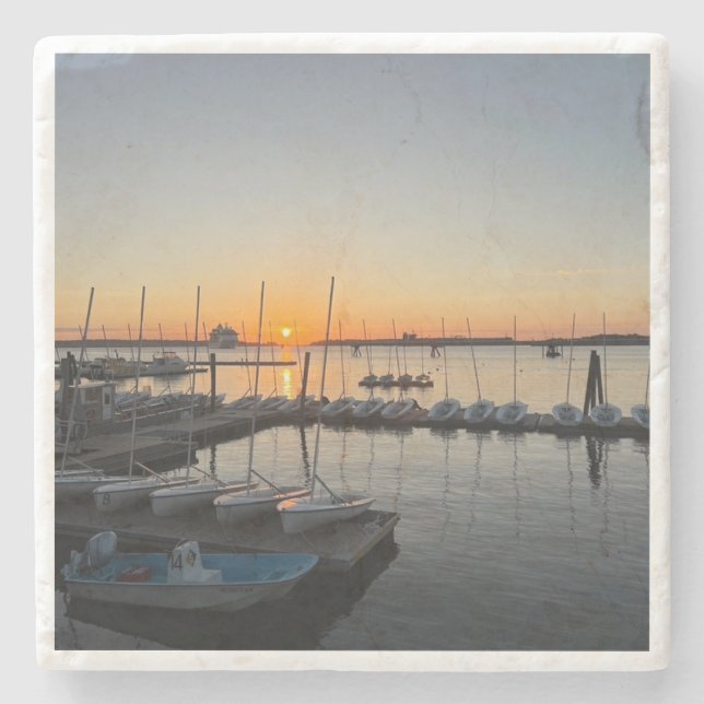 Casco Bay Sunrise Coaster (Front)