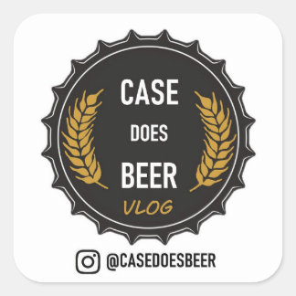Case Does Beer: Square Logo Stickers