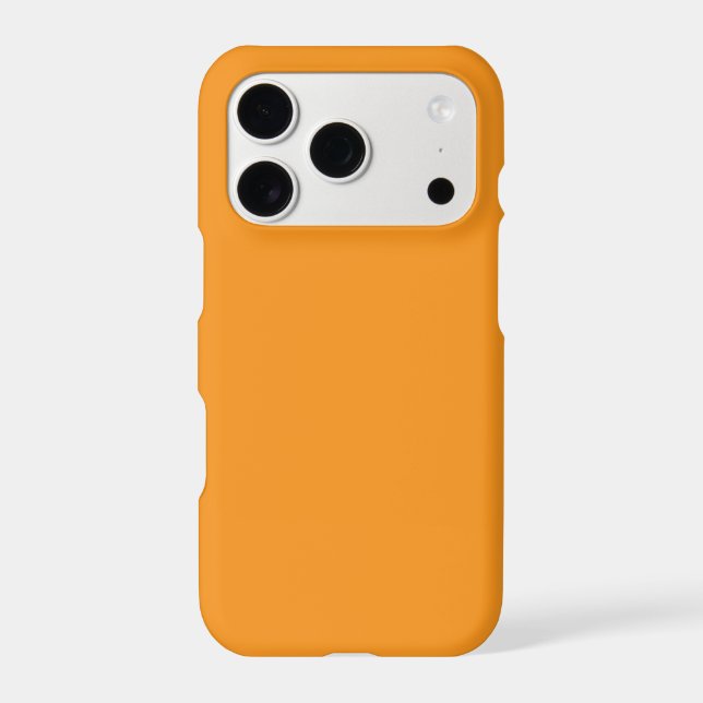 case features a vibrant, warm orange iPhone Case (Back)