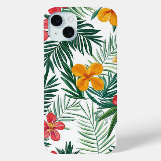 Case for IPhone with tropical leaves