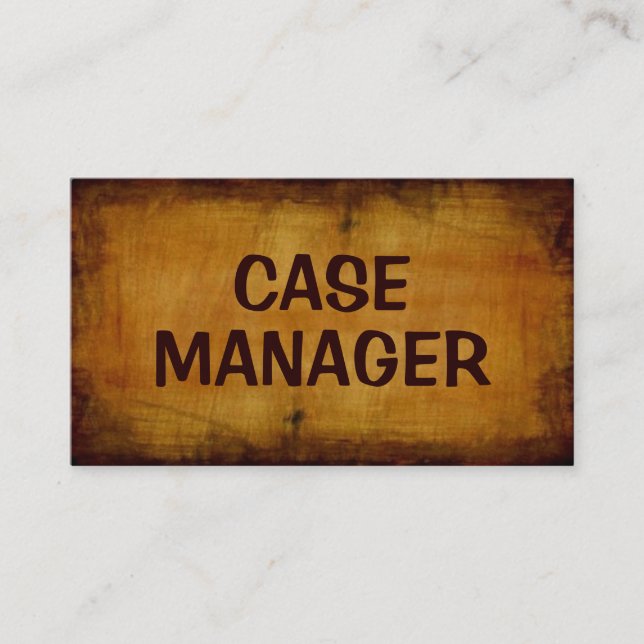 Case Manager Antique Business Card (Front)