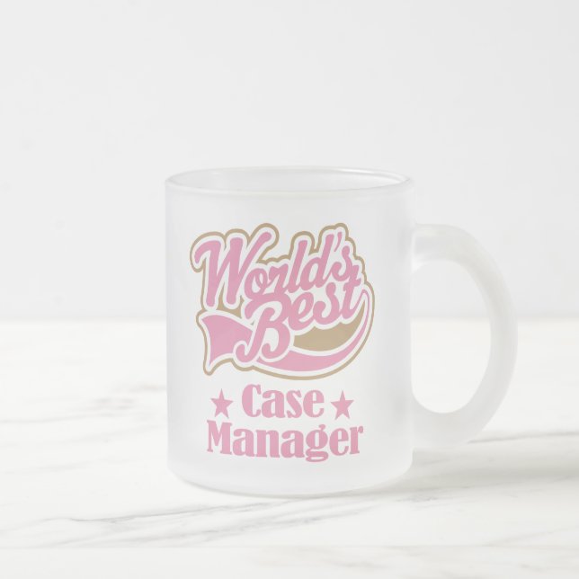 Case Manager Gift Frosted Glass Coffee Mug (Right)