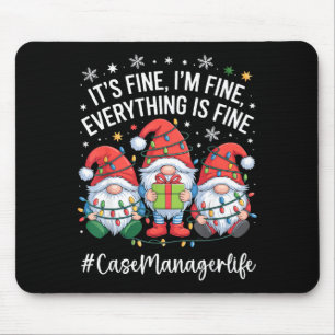 Case Manager Gnome Everything Is Fine Funny Christ Mouse Mat