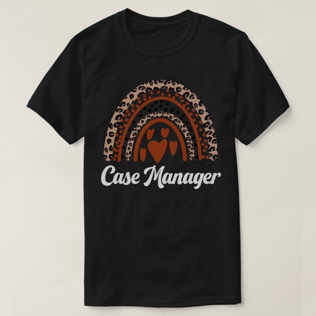 Case Manager Rainbow Leopard Gift 12 T-Shirt (Design Front)