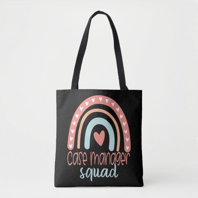 Case Manager Squad Boho Rainbow Tote Bag (Front)