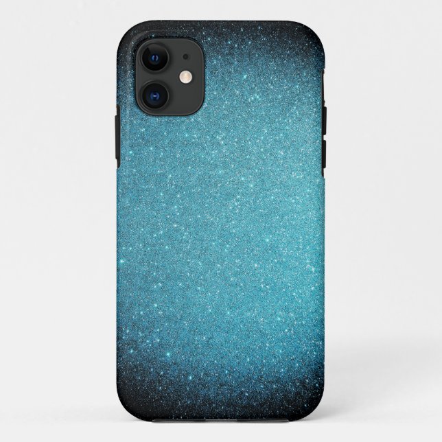 Case-Mate Case Blue Glitter Hipster Contrast Satur (Back)