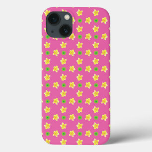 Case-Mate iPad Case: Primroses on Deep Pink iPhone 13 Case
