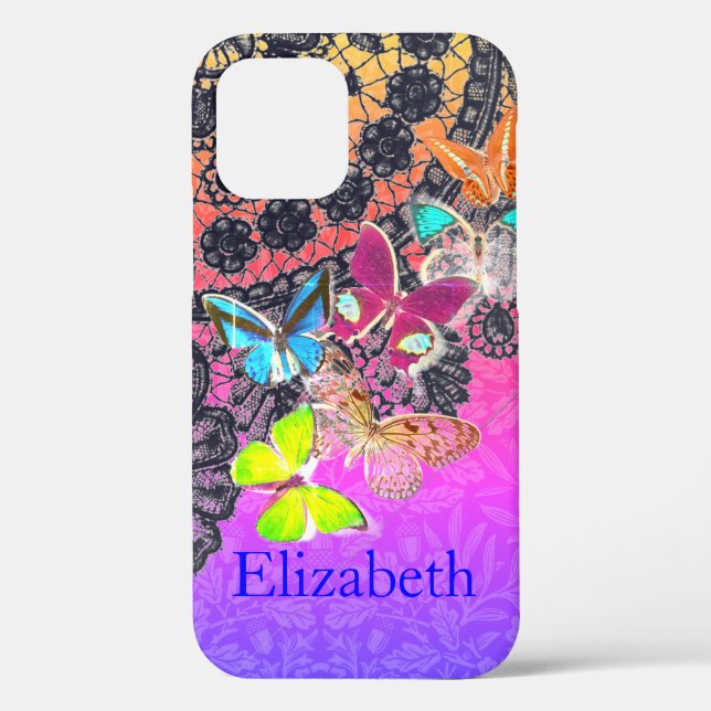 CASE MATE IPHONE CASE CUSTOM NAME RAINBOW COLORS (Back)