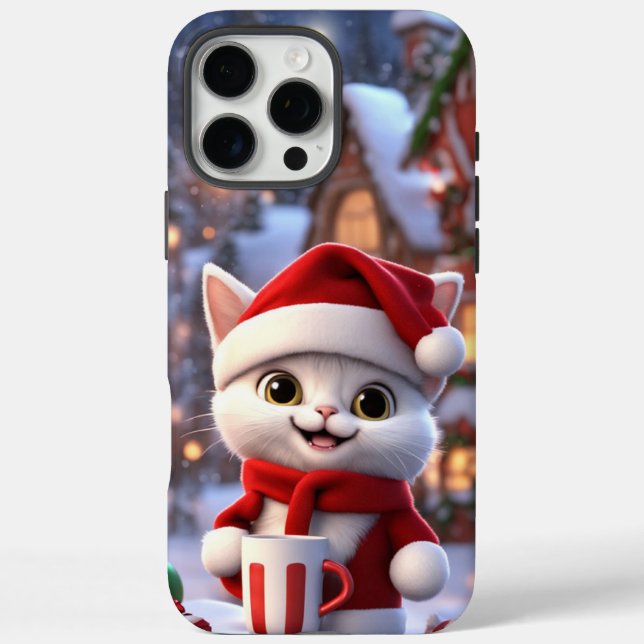Case-Mate Phone Case, Cute kitten Christmas Design Case-Mate iPhone Case (Back)