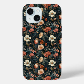Case-Mate Tough Apple iPhone 15 Case, Floral Case