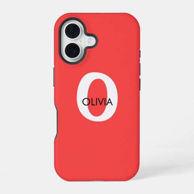 Case-Mate Tough iPhone 16 Case CUSTOM INITIAL (Back)