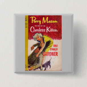 Case of the Careless Kitten book cover 15 Cm Square Badge