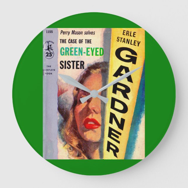 Case of the Green-Eyed Sister Large Clock (Front)