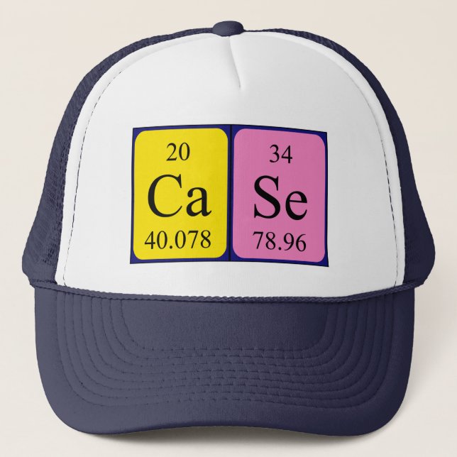 Case periodic table name hat (Front)