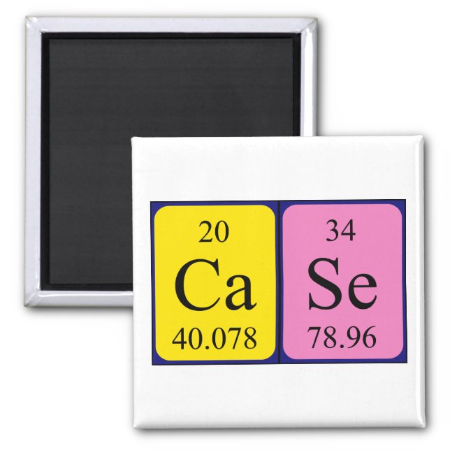 Case periodic table name magnet (Front)