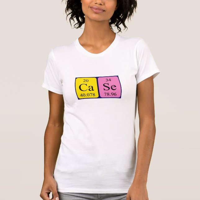 Case periodic table name shirt (Front)