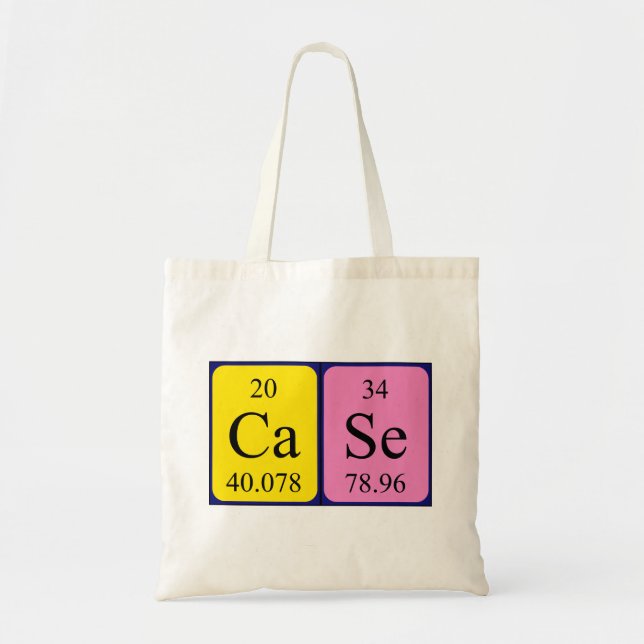 Case periodic table name tote bag (Front)