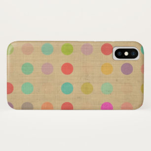 Case Polka Dots Tourquise Beige Cream