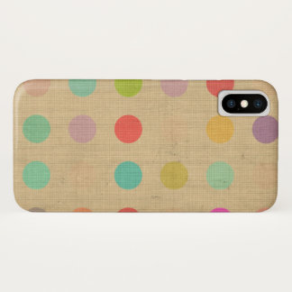 Case Polka Dots Tourquise Beige Cream