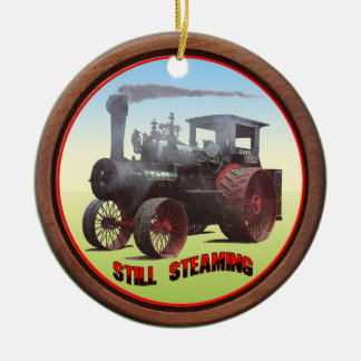 Case Tractor 'Still Steaming' Ceramic Tree Decoration