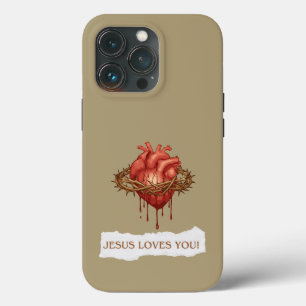 Case with motivational phrase "Jesus Loves You"