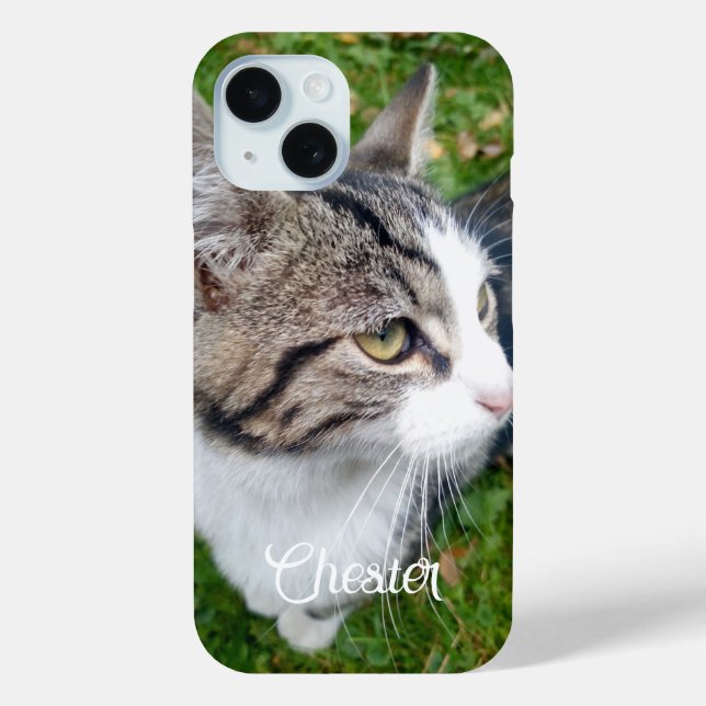 CaseMate iPhone 15 Case with custom cat photo (Back)