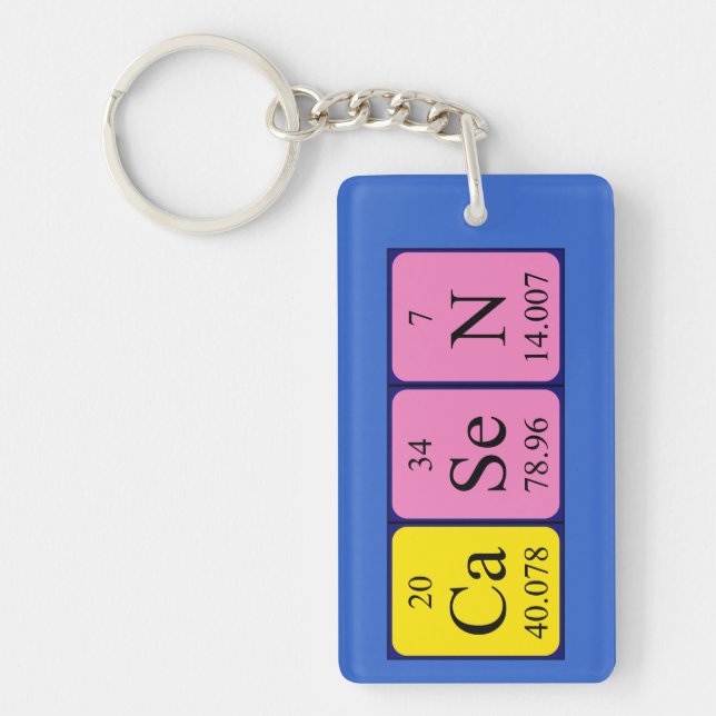 Casen periodic table name keyring (Front)