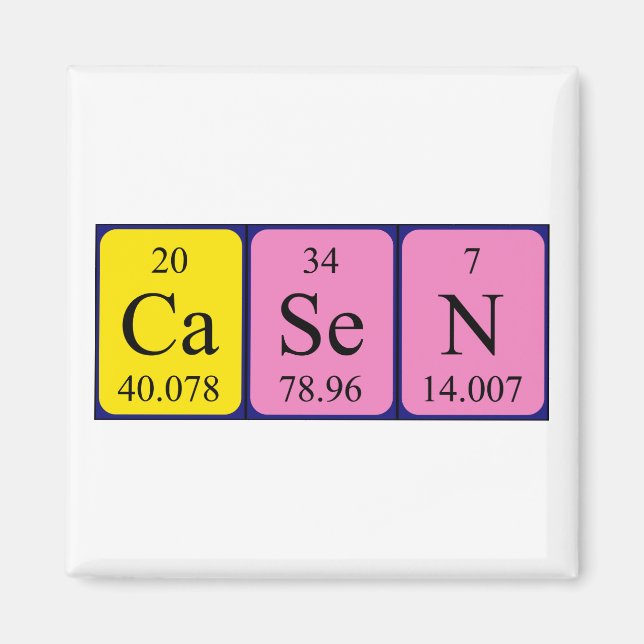 Casen periodic table name magnet (Front)