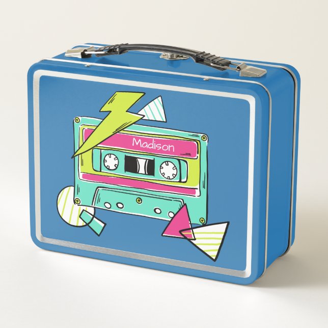Casette Tape custom name lunch boxes (Back)