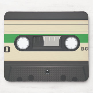 Casette Tape - Leaf Green Mouse Mat
