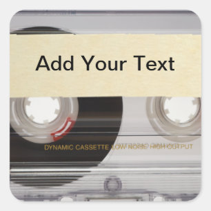 Casette Tape Square Sticker