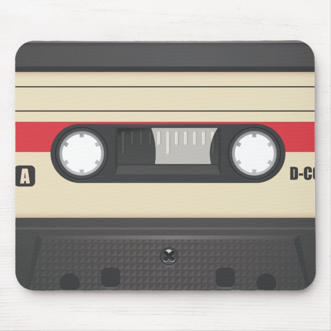 Casette Tape - Sunset Red Mouse Mat (Front)