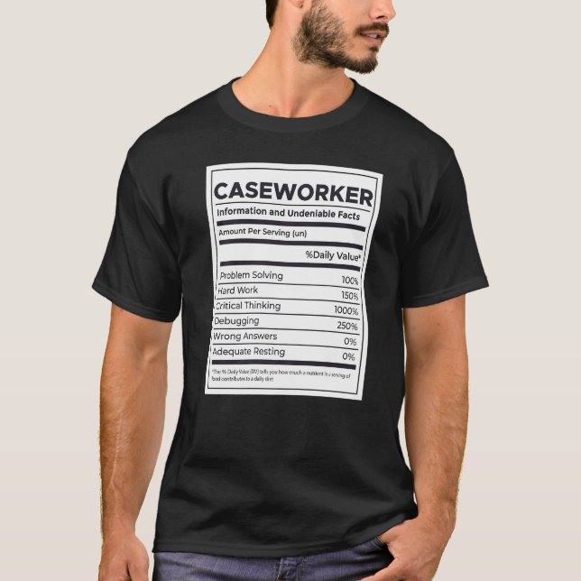 Caseworker Nutrition Information   T-Shirt (Front)