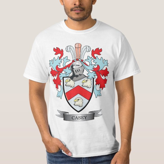 Casey Family Crest and Coat of Arms T-Shirt (Front)