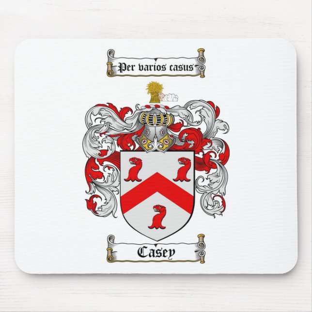 CASEY FAMILY CREST -  CASEY COAT OF ARMS MOUSE MAT (Front)