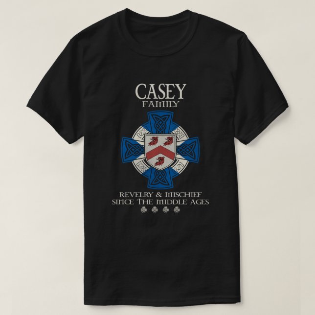 Casey Family Scots Scotland Casey surname Scottish T-Shirt (Design Front)