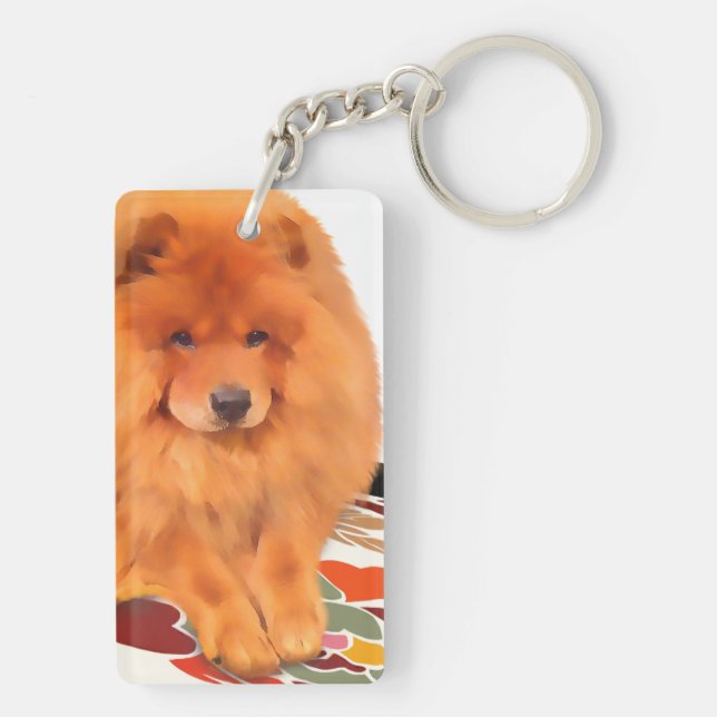 CASEY heARTdog chow Key Ring (Back)