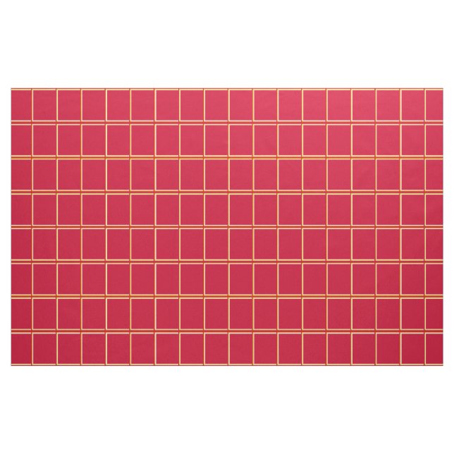 Casey Red Windowpane Check Fabric (Yard)