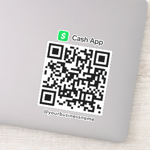 Cash App QR Code Payment Scan to Pay White