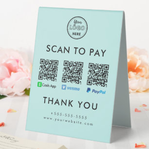 Cash App Venmo Paypal QR Code Scan to Pay Logo