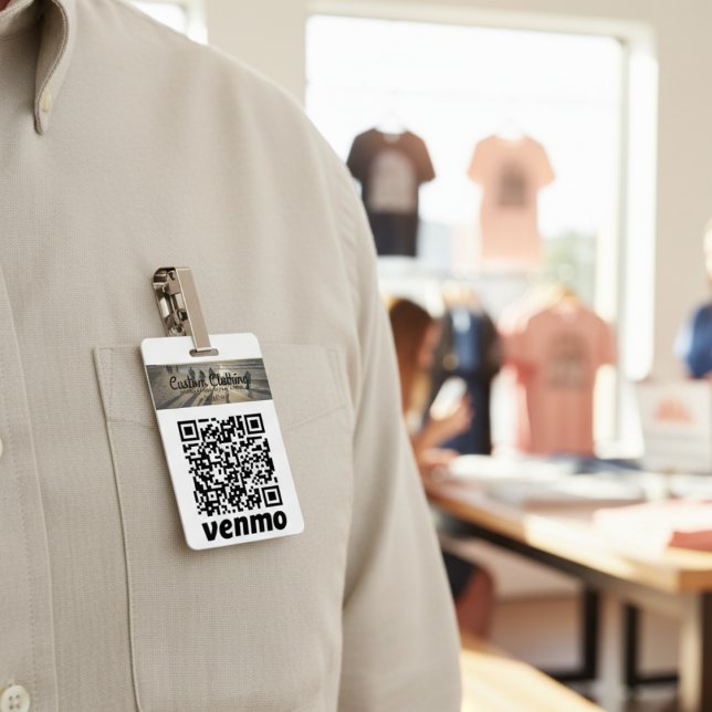 Cash App & Venmo QR Code Company Badge ID Badge (Cash App & Venmo QR Code Company Badge)