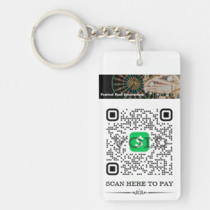 Cash App & Venmo QR Code Personalised Keychain