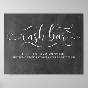 Cash Bar Wedding Reception Sign