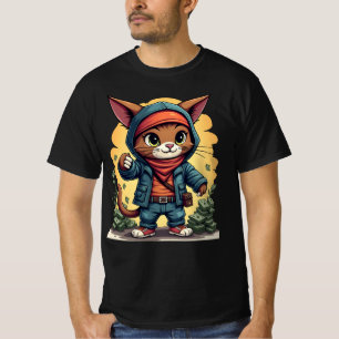 Cash Cat Caper – Funny Robber Cat T-Shirt