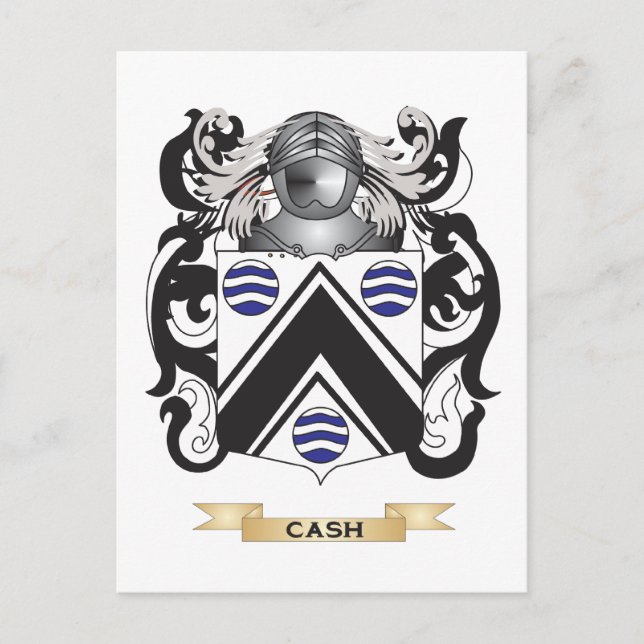 Cash Coat of Arms (Family Crest) Postcard (Front)