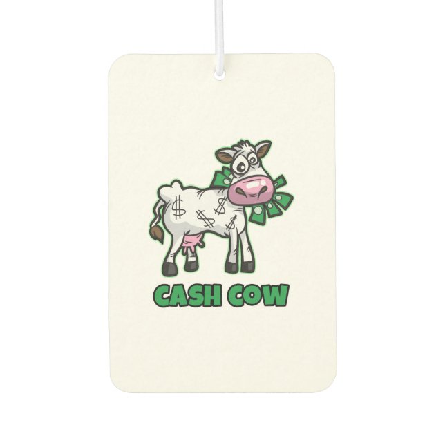 Cash Cow Car Air Freshener (Front)