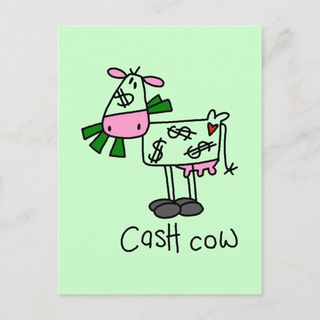 Cash Cow Tshirts and Gifts Postcard (Front)