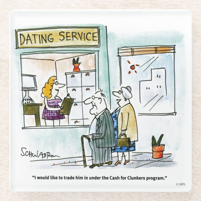 Cash for Clunkers Glass Coaster (Front)