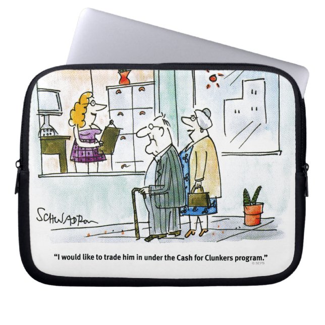 Cash for Clunkers Laptop Sleeve (Front)
